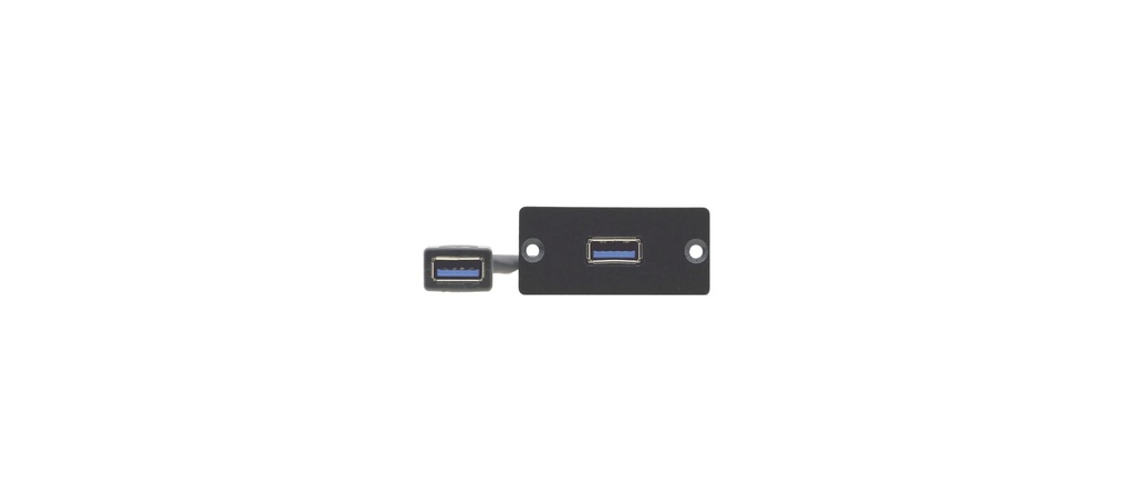 [KRAMER] WU3-AA(B) Wall Plate insert - USB 3.0 Wall Plate Insert (A/A)