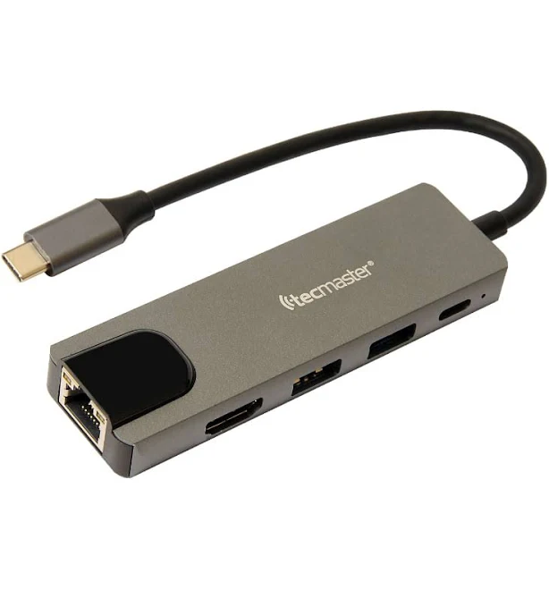 [91-00017599] [KRAMER] KDOCK-5 Portable Docking station - Adapter USB Type-C to  USB Type-C/HDMI/DP/RJ45/USB/PD/Audio 3.5