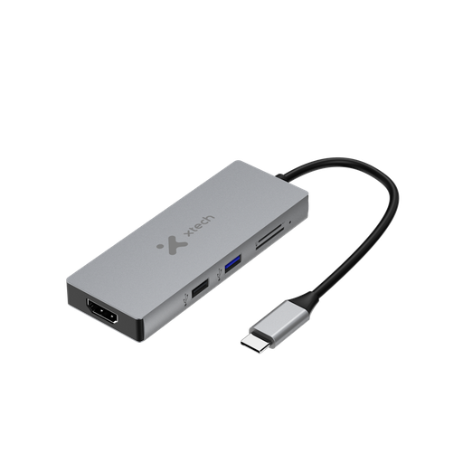 [INTC-AB005XTK34] Xtech 5 in 1 USB-C Hub HDMI Ethernet 2 USB PD XTC-572