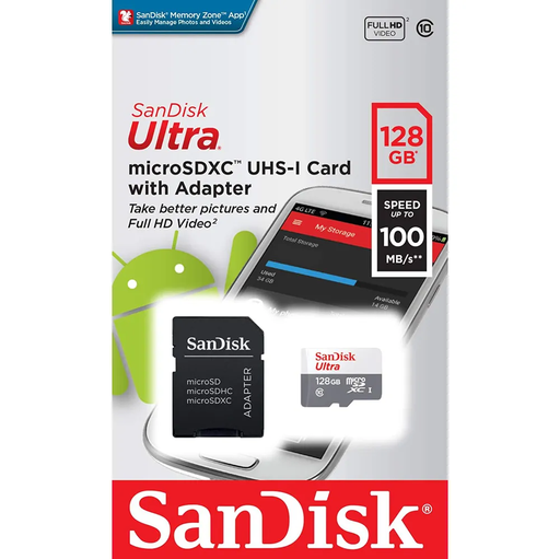 [INTC-CH128SDK71] SanDisk Tarjeta de Memoria 128GB Smart Video MicroSD MicroSD